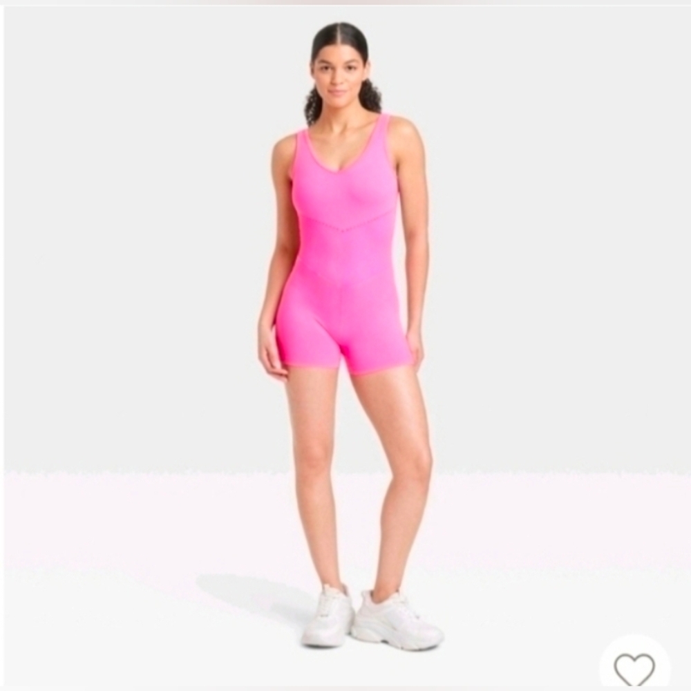 JoyLab Women's Stretch Seamless Short Active Bodysuit Womens